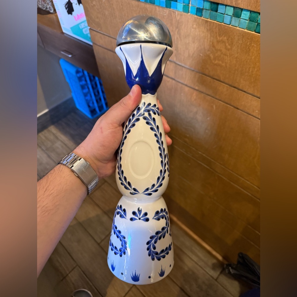 Empty clase azul reposado bottle